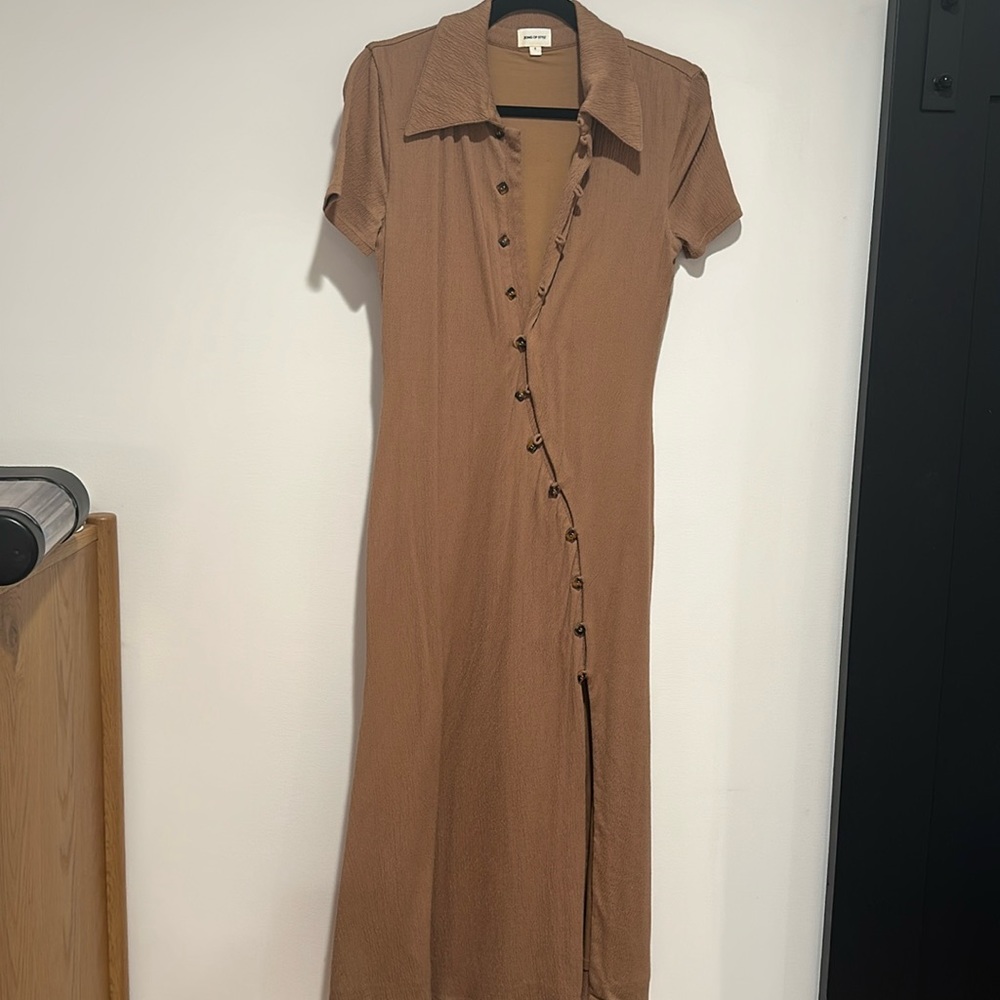 Song of Style Polly Midi Dress in Dark Neutral
